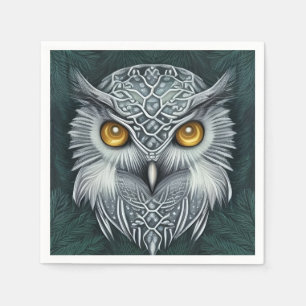 Servilleta De Papel Winter Wonder Snow Owl Beauty