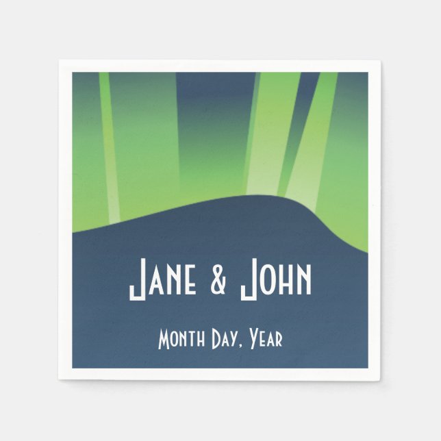 Servilleta De Papel Winter Wonderland Auroras Napkins (Anverso)