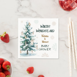 Servilleta De Papel Winter Wonderland Baby Shower 