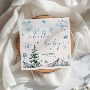 Servilleta De Papel Winter Wonderland Hello Baby Paper Napkins