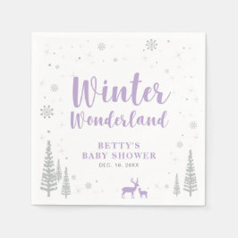 Servilleta De Papel Winter Wonderland Nieve Papel de Baby Shower