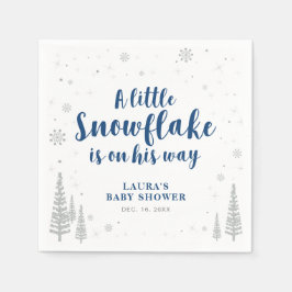 Servilleta De Papel Winter Wonderland Nieve Papel de Baby Shower
