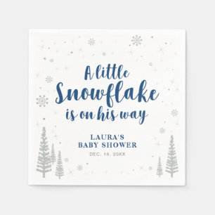 Servilleta De Papel Winter Wonderland Nieve Papel de Baby Shower