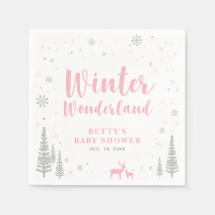 Servilleta De Papel Winter Wonderland Nieve Papel de Baby Shower