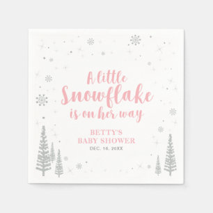 Servilleta De Papel Winter Wonderland Nieve Papel de Baby Shower