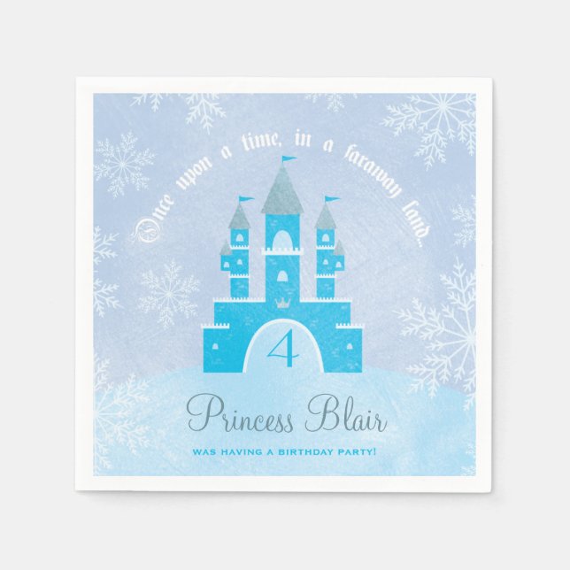 Servilleta De Papel Winter Wonderland Princess Fiesta Napkins (Anverso)