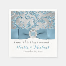 Servilleta De Papel Winter Wonderland, servilletas Bodas de cinta IMPR