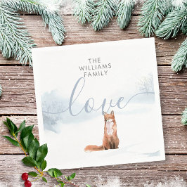 Servilleta De Papel Winter Woodland Scene Fox