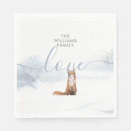 Servilleta De Papel Winter Woodland Scene Fox