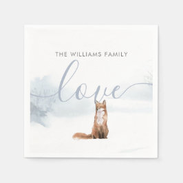 Servilleta De Papel Winter Woodland Scene Fox Holiday