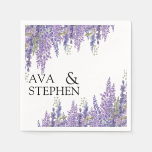Servilleta De Papel Wisteria Tree Boda Nombres Napkin