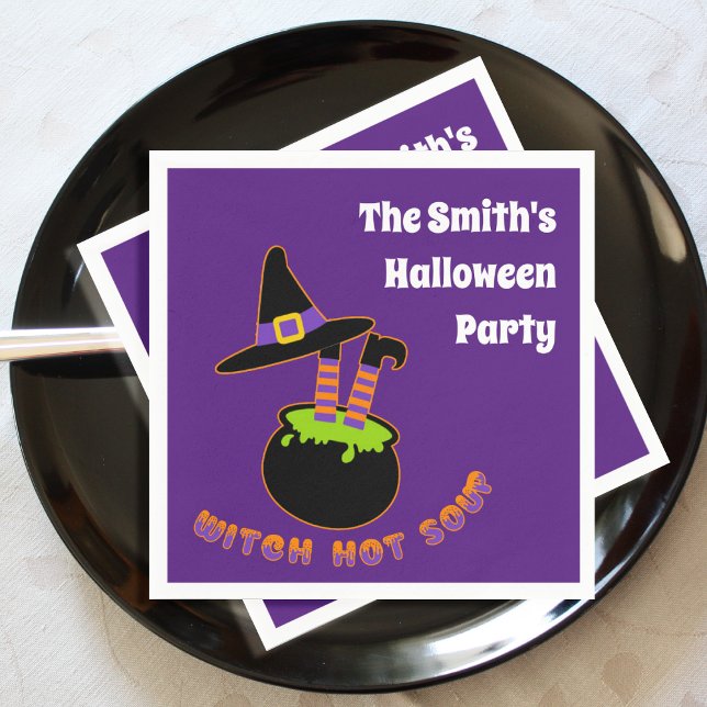 Servilleta De Papel Witch Hot Soup Funny Halloween Custom Name (Subido por el creador)
