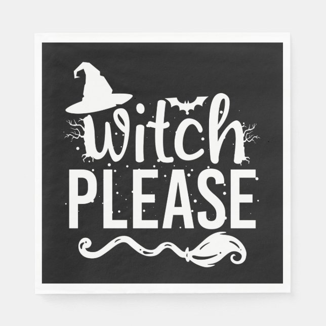 Servilleta De Papel Witch Please Shirt Witch Shirt Funny Halloween (Anverso)