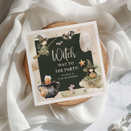 Servilleta De Papel Witch Way to the Party' Kids Halloween Birthday