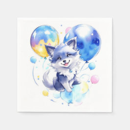 Servilleta De Papel Wolf Birthday