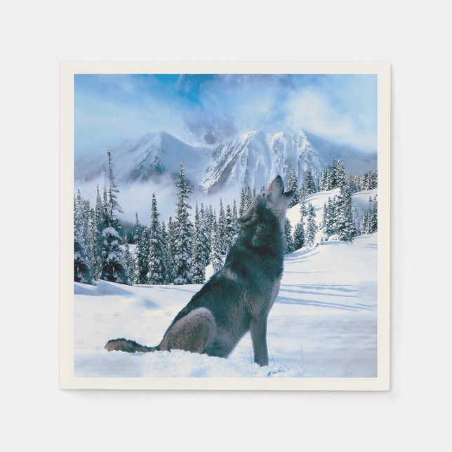 Servilleta De Papel Wolf Call (Anverso)