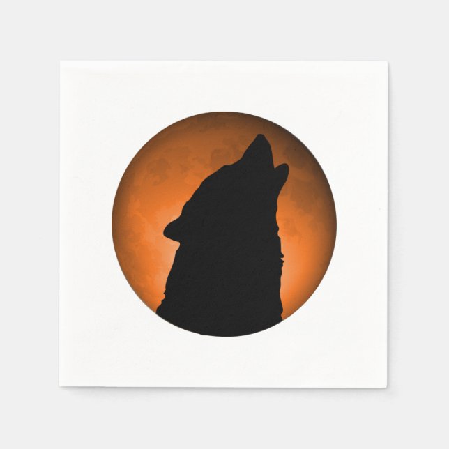 Servilleta De Papel Wolf Moon (Anverso)