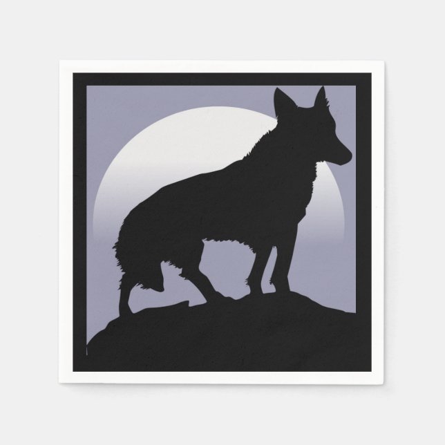 SERVILLETA DE PAPEL WOLF SILHOUETTE (Anverso)