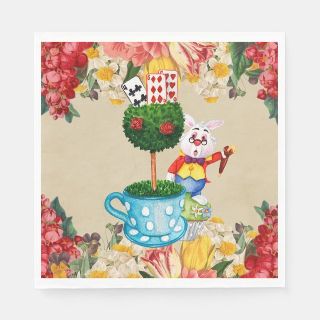 Servilleta De Papel Wonderland Fiesta Napkins (Anverso)