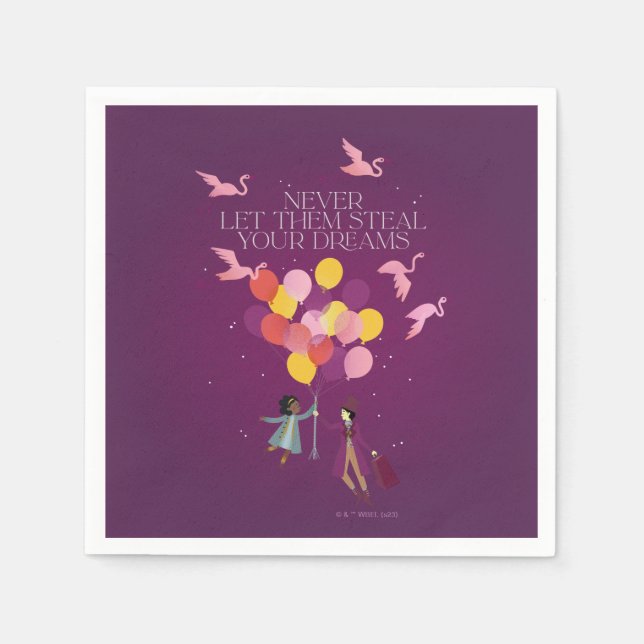 Servilleta De Papel Wonka "Nunca dejes que roban tus sueños" (Anverso)