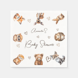 Servilleta De Papel Woodland Animal Baby Shower