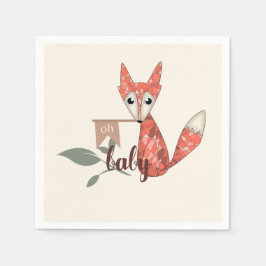 Servilleta De Papel Woodland Animal Baby Shower Napkin