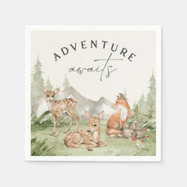 Servilleta De Papel Woodland Animals Adventure espera Baby Shower