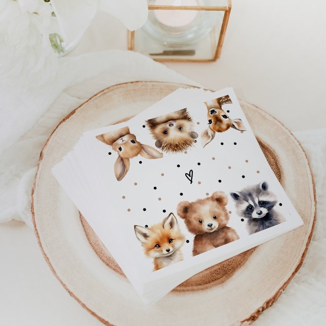 Servilleta De Papel Woodland Animals Baby Shower moderno (Subido por el creador)