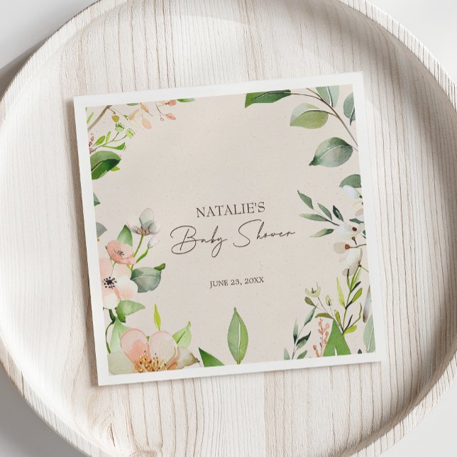 Servilleta De Papel Woodland Animals Boho Baby Shower (Subido por el creador)