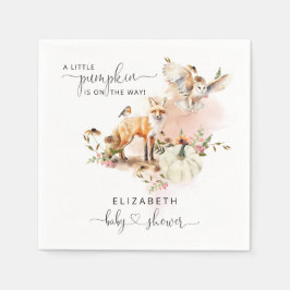 Servilleta De Papel Woodland Animals Pumpkin Fall Floral Baby Shower