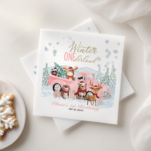 Servilleta De Papel Woodland Animals Truck ONEderland 1st Birthday (Subido por el creador)