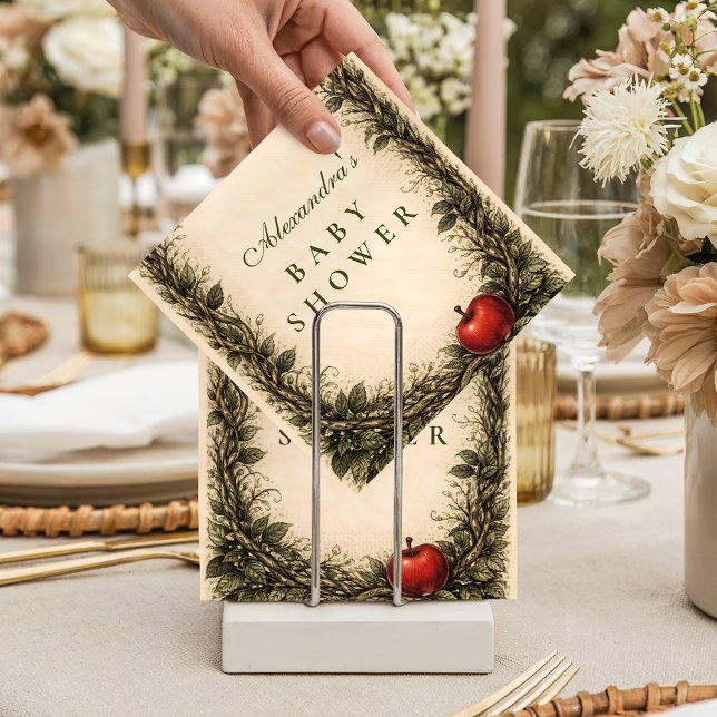 Servilleta De Papel Woodland Apple Forest Baby Shower (Subido por el creador)