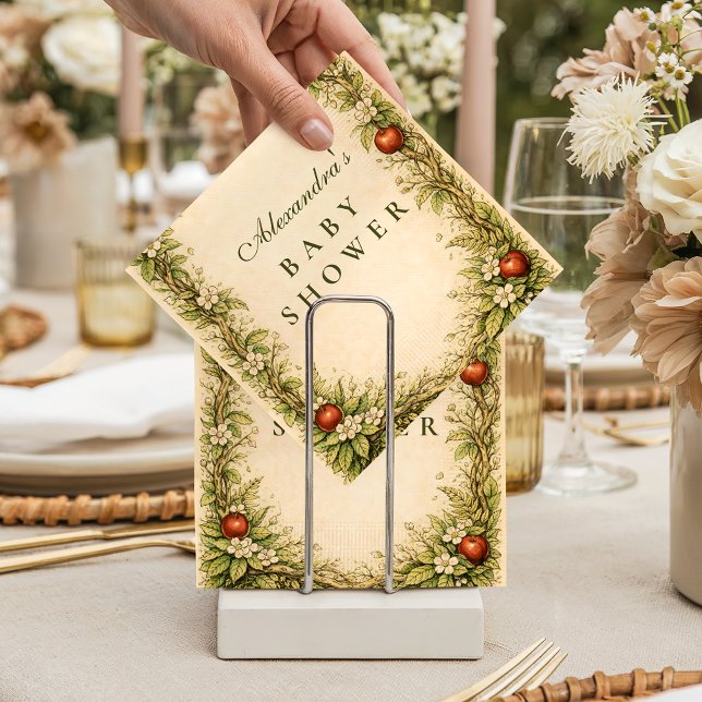 Servilleta De Papel Woodland Apple Storyboo Baby Shower (Subido por el creador)