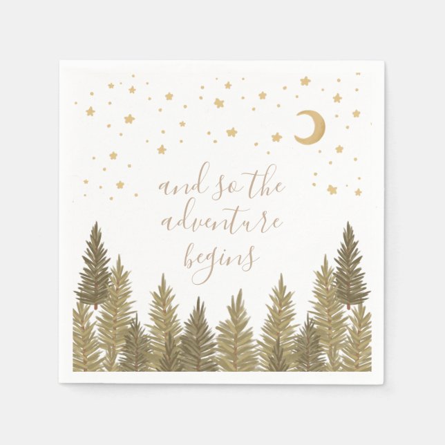 Servilleta De Papel Woodland Baby Shower (Anverso)