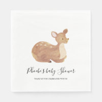 Woodland Baby Shower Moda Personalizado de ciervos