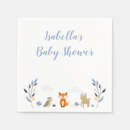 Servilleta De Papel Woodland Baby Shower Napkins