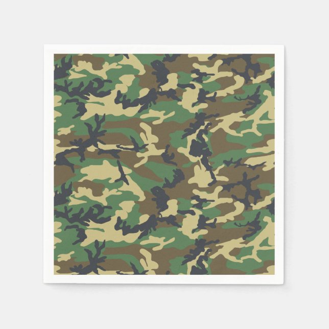 Servilleta De Papel Woodland Camo (Anverso)