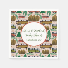 Servilleta De Papel Woodland Camper Baby Shower