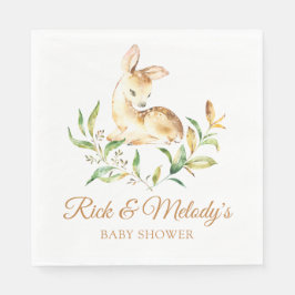 Servilleta De Papel Woodland Deer Baby Shower para niño o Chica