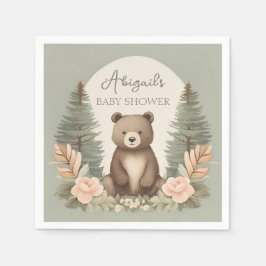 Servilleta De Papel Woodland Forest Bear