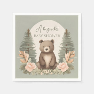 Servilleta De Papel Woodland Forest Bear
