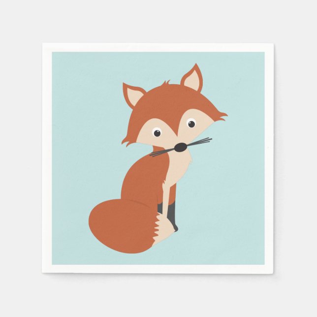Servilleta De Papel Woodland Fox (Anverso)