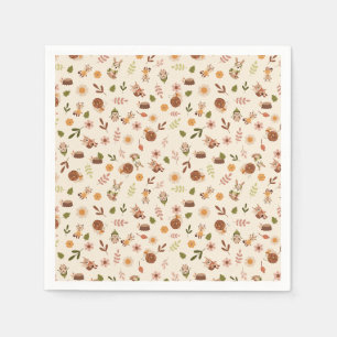 Servilleta De Papel Woodland Fox Autumn Theme Neutral