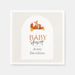 Servilleta De Papel Woodland Fox Baby Shower