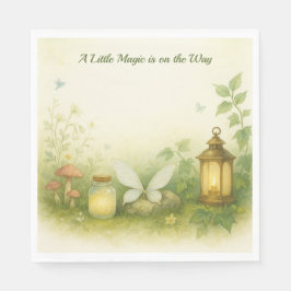 Servilleta De Papel Woodland Glow Baby Shower Invitation | Firefly Jar