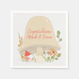Servilleta De Papel Woodland Mushroom Baby Shower