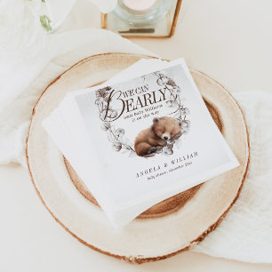 Servilleta De Papel Woodland podemos empezar a esperar Baby Shower inv