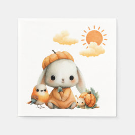 Servilleta De Papel Woodland Rabbit Snail Bird Fall Kids' Birthday