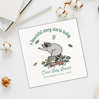 Servilleta De Papel Woodland Storybook Beautiful Story Baby Shower