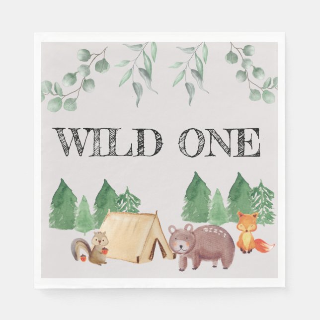 Servilleta De Papel Woodland Wild ONE (Anverso)